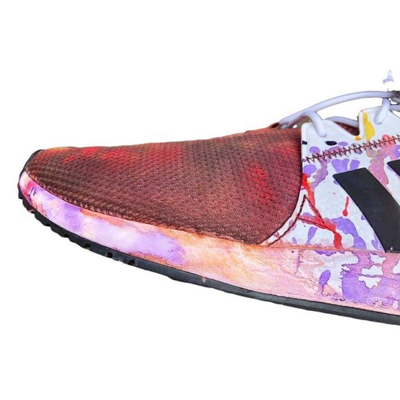 Rare Trashed Tie Dyed Adidas X_PLR Sneakers Size 12 - Picture 9 of 15